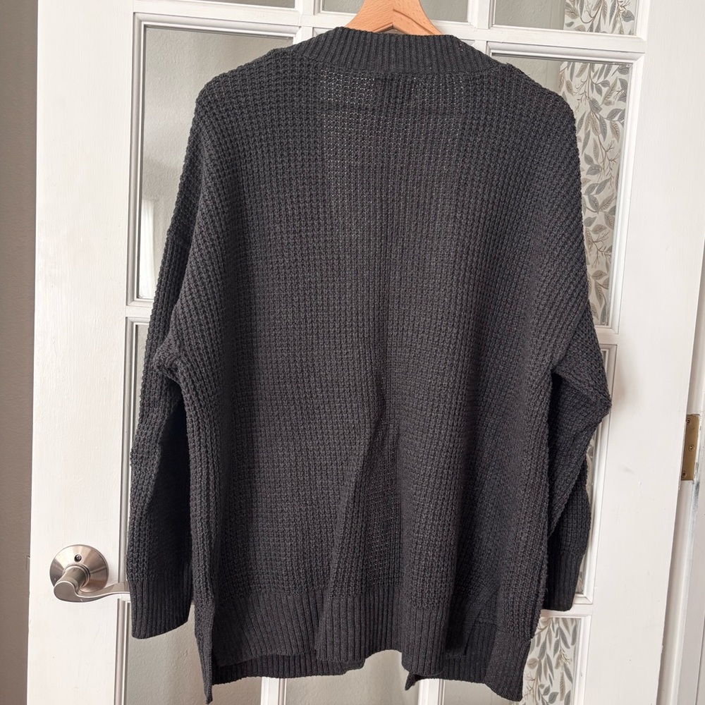 UNIVERSAL THREAD Waffle Knit Cardigan Sweater Sz L - Picture 5 of 9